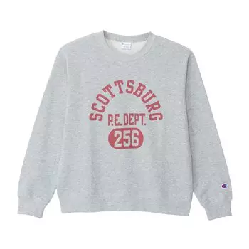 Long Sleeve Kids Long Sleeve Round Neck Cotton Graphic Print Long Sleeve CKSY011Z Oxford Gray [Champion] T-Shirt 100% T-Shirt