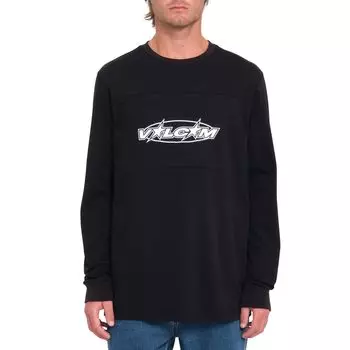 Long Sleeve Print SENDSTONE CREW Stylish BLK [Volcom] T-Shirt (Brand Logo) [A5332400 / LS] Men s чёрный