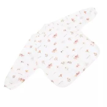 Long Sleeved Baby Bib with Pocket Water Proof Wear Resistant Portable Weaning Smock for 18-36