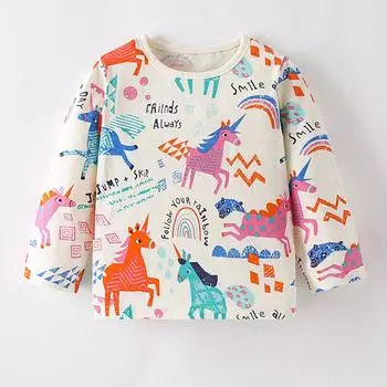 Long Sleeved Base Casual Round Neck Children s Top 130 розовый