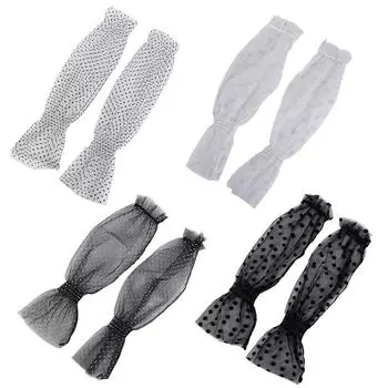 Long-sleeved Glove Sun Protection Cover Ice Silk Sleeves Sunscreen Sleeve Lace Arm Warmers B