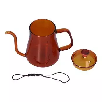 Long Spout Kettle Large Capacity Heat Resistant Easy to Clean Long Mouth Coffee PotCoffee коричневый