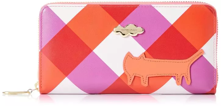 Long Wallet Bundle Holder Kumo Neko Check [Tsumori Chisato] Women s