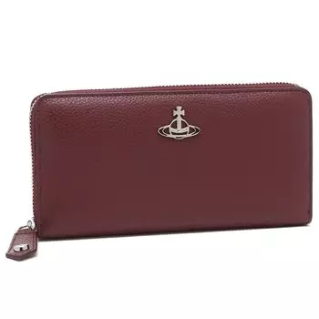 Long Wallet Grain Leather Round Zipper Red 51050022 L001J I411 [Vivienne Westwood] Women s [Item]