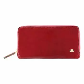 Long wallet with coin purse Round zipper type Genuine leather Grosso Red [Dakota] Women s DA-36465-30