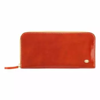 Long wallet with coin purse Round zipper type Genuine leather Grosso Camel [Dakota] Women s DA-36463-45
