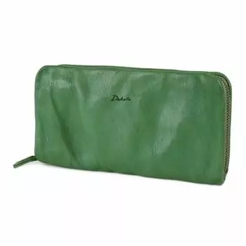 Long wallet with coin purse Round zipper type Genuine leather Tint Green [Dakota] Women s DA-30223-50