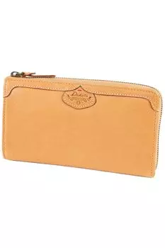 Long Wallet Zipper Genuine Leather Beige [Dakota] L-shaped Women s DA-30732-42