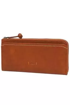 Long Wallet Zipper Genuine Leather Brown [Dakota] L-shaped Women s DA-31534-40