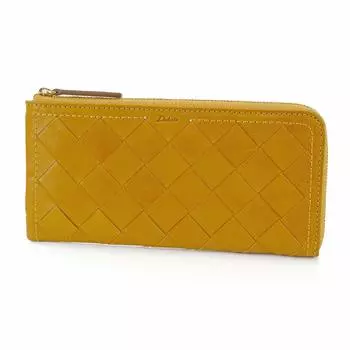 Long Wallet Zipper Genuine Leather Tessere 0036243 Mustard [Dakota] L-shaped Women s DA-36243-53