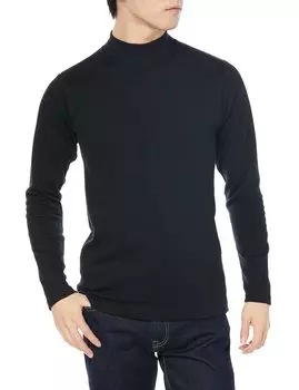 Long Warm Cold Weather Thick Inner High Neck Long Long Sleeve Shirt Black L [Haines] T-shirt, Inner, Clothes, Shirt, Sleeve, Warm, 100% Cotton,
