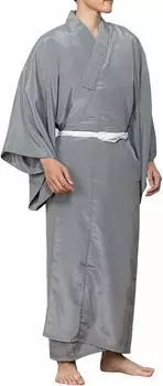 Длинный моющийся полуворотник для [KYOETSU] Нижнее белье, Нижнее белье, Мужское, Мужская одежда (М, Грей)