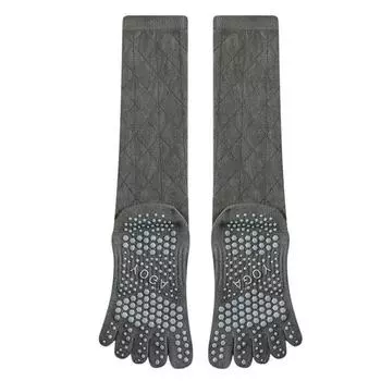 Long Yoga Socks Non Slip Professional Women s Toe Socks Fitness Non-Slip Socks Room Socks Adult Pilates Socks Green