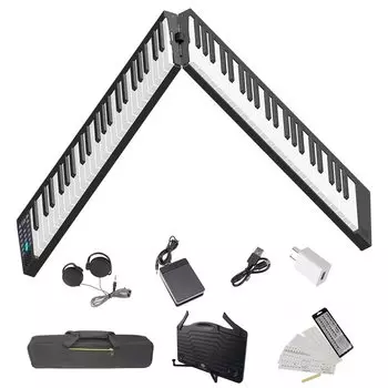 Longeye FOLD Electronic 88 складная цифровая MIDI музыка 128 двойная японская инструкция специальная наклейка может использоваться для длинного светлого и черного пианино, белый