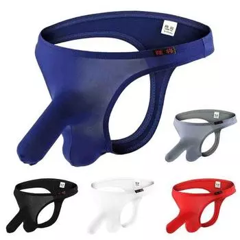 Longjiang Thong однотонные дышащие мужские эластичные стринги с изображением носа слона для сна M