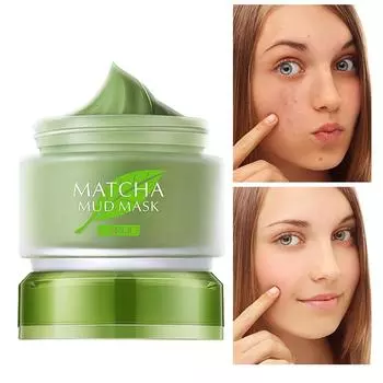 Longjing Matcha Green Mud Mask Несмываемая маска-аппликатор Освежающая очищающая грязевая маска 85g