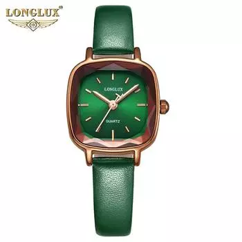 LONGLUX новые квадратные кварцевые часы, модные компактные деловые водонепроницаемые кварцевые женские часы, простые темпераментные женские часы
