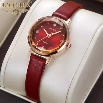 LONGLUX новые роскошные женские часы высшего бренда с коробкой, повседневные деловые водонепроницаемые женские кварцевые часы