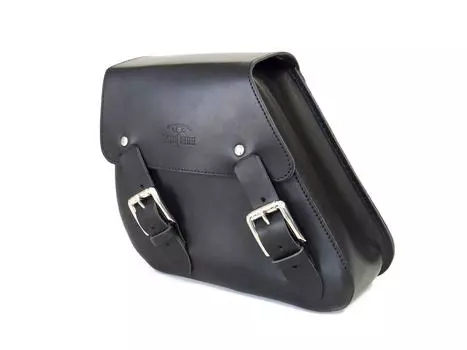LONGRIDE Single Side Swing Arm Bag Harley Bolt CUS281 (Black Leather) Dyna/YAMAHA