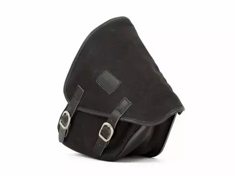 LONGRIDE Single Side Swing Arm Bag Harley Softail CUS275WBLA (Waxed Cotton)