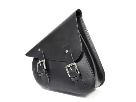 LONGRIDE Single Side Swing Arm Bag Harley Sportster CUS274 (Black Leather)