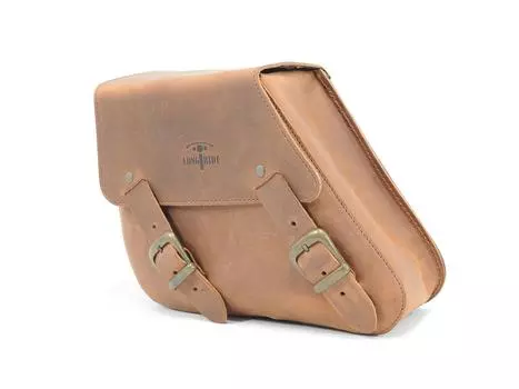 LONGRIDE Single Side Swing Arm Bag Harley Bolt CUS281R (Aged Leather) Dyna/YAMAHA