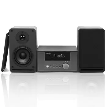 LONPOO CD-плеер 100 Вт Компактная компонентная система CD стерео мини-компонент FM-радио Bluetooth совместимый вход для динамиков разъем для наушников японский пульт ДУ