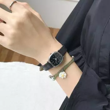 Lonzomoni Квадратные кожаные повседневные наручные часы