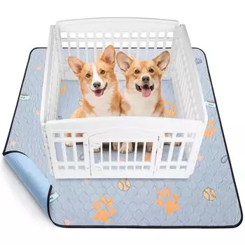 LOOBANI моющийся питомец супер питомец моющийся быстропротекающий туалет стильный милый кормящий жевательный туалет для домашних животных под домашним животным для нескольких подходит для простыней, впитывающих, ковриков, серый