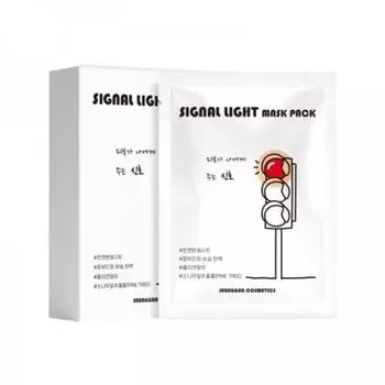 LOOBEE Signal Light Red Mask Pack 27 мл x 10 шт., Осветляющая, Увлажняющая, Увлажняющая, Корейская косметика, Kbeauty, образец