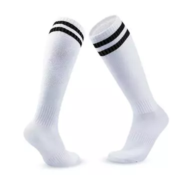 Loogdeel Kids Youth Adult Soccer Socks Stripe Knee High Softball Baseball Sports Socks Breathable Football Socks for Men Women Eu Size (26-34)