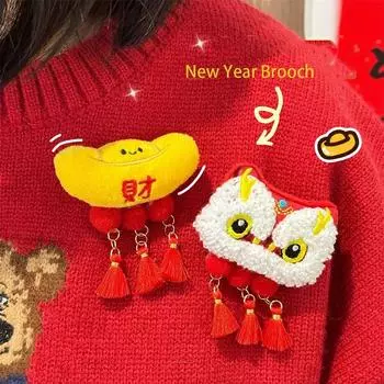 Loong Spring Festival Pin Coin Chinese Style Pin Exquisite New Year Badge Girl A