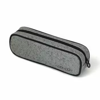 LOONLOON 263 Stone Pencil Large Simple Pencil Case Case, Gray, Capacity, Stylish, серый