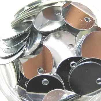 Свободные 16 мм синие пайетки для шитья, рукоделия, пайетки, блестящие, круглые, ручной работы оранжевый