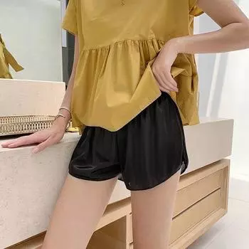 Loose Anti-Exposure Thin Ice Silk Non-Curling Safety Pants 1 Black XL 65.00 kg-72.50 kg
