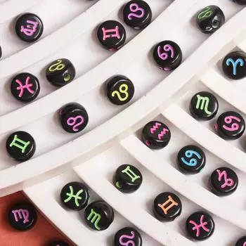 Loose Bead Spacer Birthday Gift For Jewelry Making Multiple Color Acrylic Beads Bracelet Necklace DIY Handmade Craft Supplies 40Pcs 6.5mm