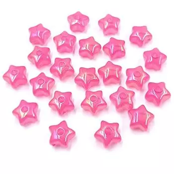 Loose Beads 10pcs Acrylic Single Eye Peach Heart Pentagram Beads Earring Bracelet Necklace Beads for Pendant Jelly Color Jewelry Making beads Star арбуз красный