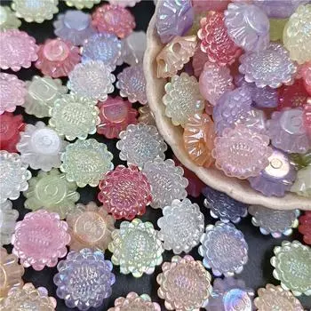 Бусины россыпью DIY бусины DIY подвески для изготовления ювелирных изделий в форме цветка бусины подсолнечника ювелирные аксессуары 20 шт. ручная работа бусины с двойным отверстием бисер разноцветный
