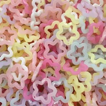 Loose Beads Half Transparent 35 Pcs Fashion Acrylic 30mm for Necklace Earrings Making DIY Jewelry Accessories Jelly Color Star Pendant Accessories