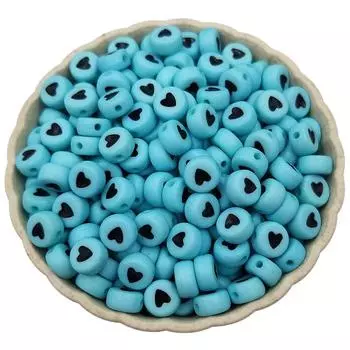 Свободные бусины в форме сердца ожерелье браслет ручной работы акриловые сплошной цвет 50 шт 7 мм оптовая продажа DIY для изготовления ювелирных изделий