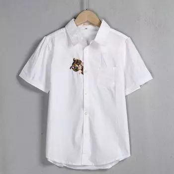 Loose Leisure All-Matching Xiaoyuer Foreign Trade Clearance Shirt Pure White (short sleeve) L