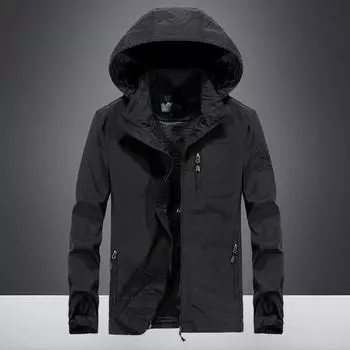 Loose Zipper Digging Bag Hooded Youth Leisure Zipper Straight Tooling Jacket M