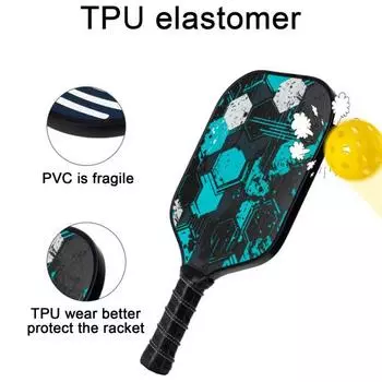 Лопасть для пиклбола из стекловолокна с нескользящей ручкой Легкая конструкция Точное управление Удобная ручка Ракетка для пиклбола Инструмент для тренировок для начинающих 16mm