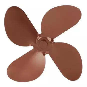 Лопасть вентилятора для печи, набор из 4 лопастей из алюминиевого сплава, комплект с шестигранным ключом и винтом для замены, бронза