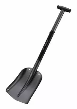 Лопата CAPTAIN STAG для удаления снега, автомобильный алюминиевый шарнирный совок, 2-уровневая регулируемая сумка для хранения в комплекте, черная