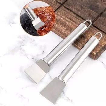 Лопата для чистки из нержавеющей стали, кухонный инструмент с отверстиями для подвешивания, простой в использовании, многоразовый, устойчивый к ржавчине скребок для оттаивания льда для кафе, ресторана, пекарни