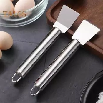 Лопата для чистки из нержавеющей стали, кухонный инструмент с отверстиями для подвешивания, простой в использовании, многоразовый, устойчивый к ржавчине скребок для оттаивания льда для кафе, ресторана, пекарни