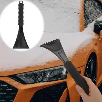 Лопата для чистки лобового стекла автомобиля, скребок с нескользящей ручкой, компактный дизайн, портативный инструмент для автоматического удаления снега и наледи синий