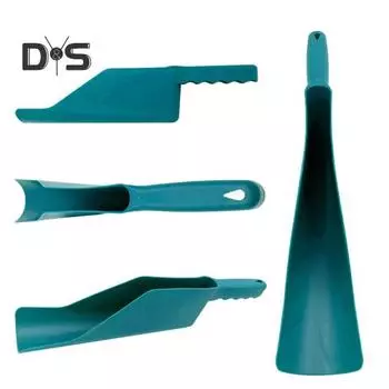 Лопата для чистки прочная пластиковая эргономичная ручка садовая лопата для очистки желоба на крыше для домашнего двора на открытом воздухе темно-зеленого