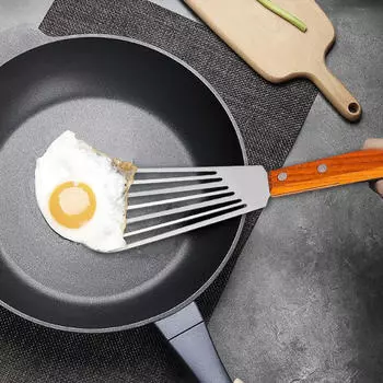 Лопата для гриля из нержавеющей стали, моющаяся посуда для рыбы, вок с прорезями для токарной обработки инструментов